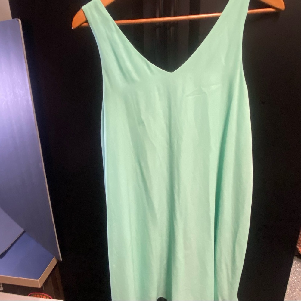 Pinkblush Mint Green Sleeveless V-Neck Dress